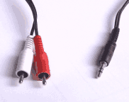 Miniplug-to-RCA cable